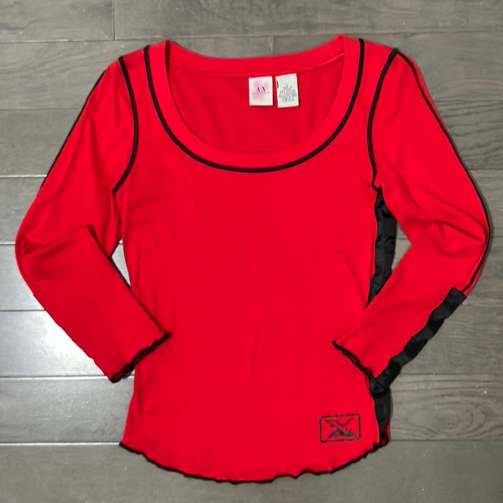 Y2K Vintage Armani Exchange 3/4 Sleeve Shirt Size S